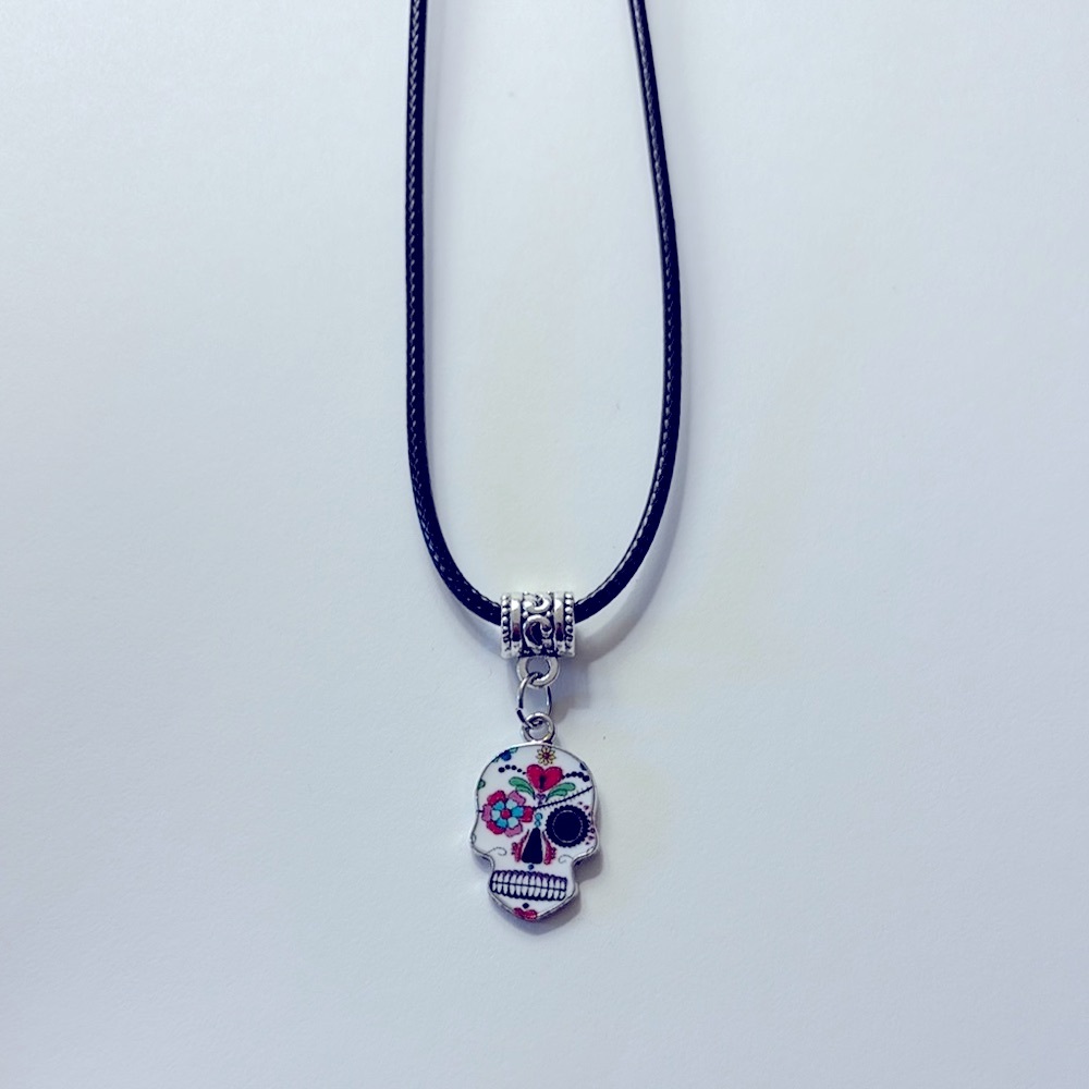 Colorful Skull Pendant Necklace